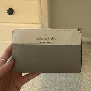Kate Spade Taupe and Ivory Wallet